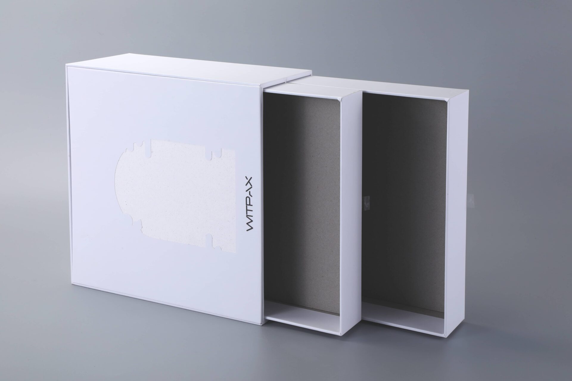 Double-drawer rigid boxes