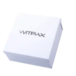 A two-piece rigid gift box in white designed for custom packaging solutions, highlighting the product's premium quality and elegant presentation.