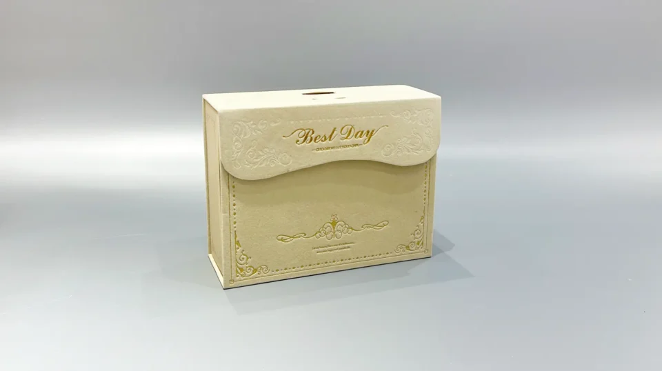 custom texture flip top gift box with string