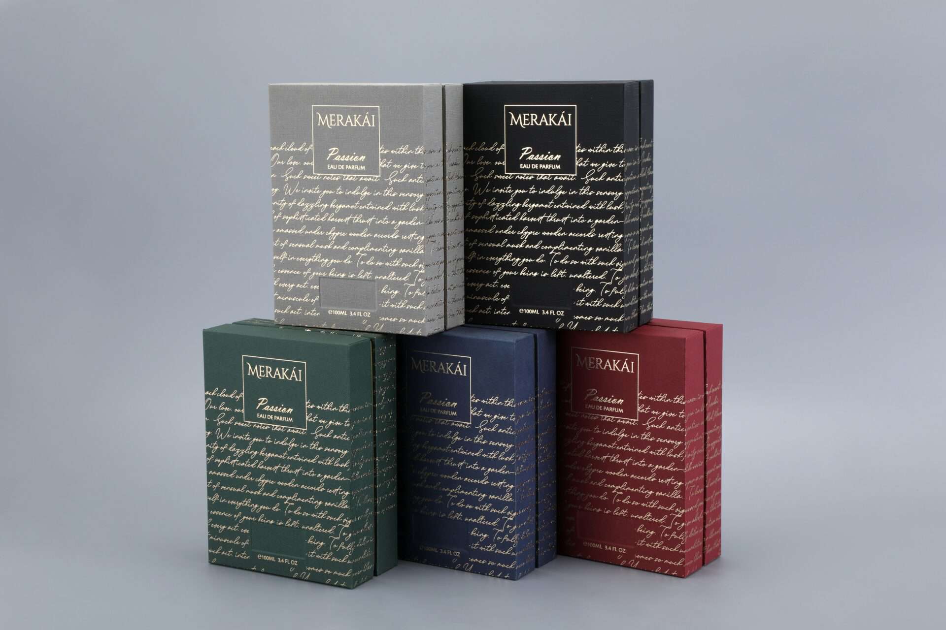 Handmade foil stamping perfume box