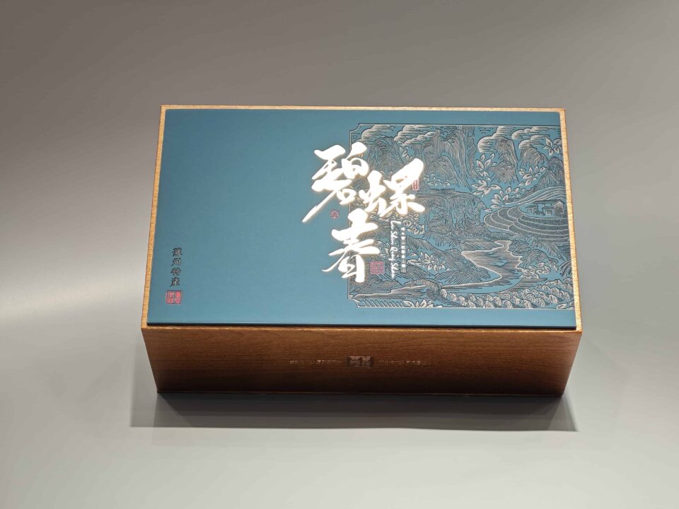 luxury wooden flip lid tea gift box